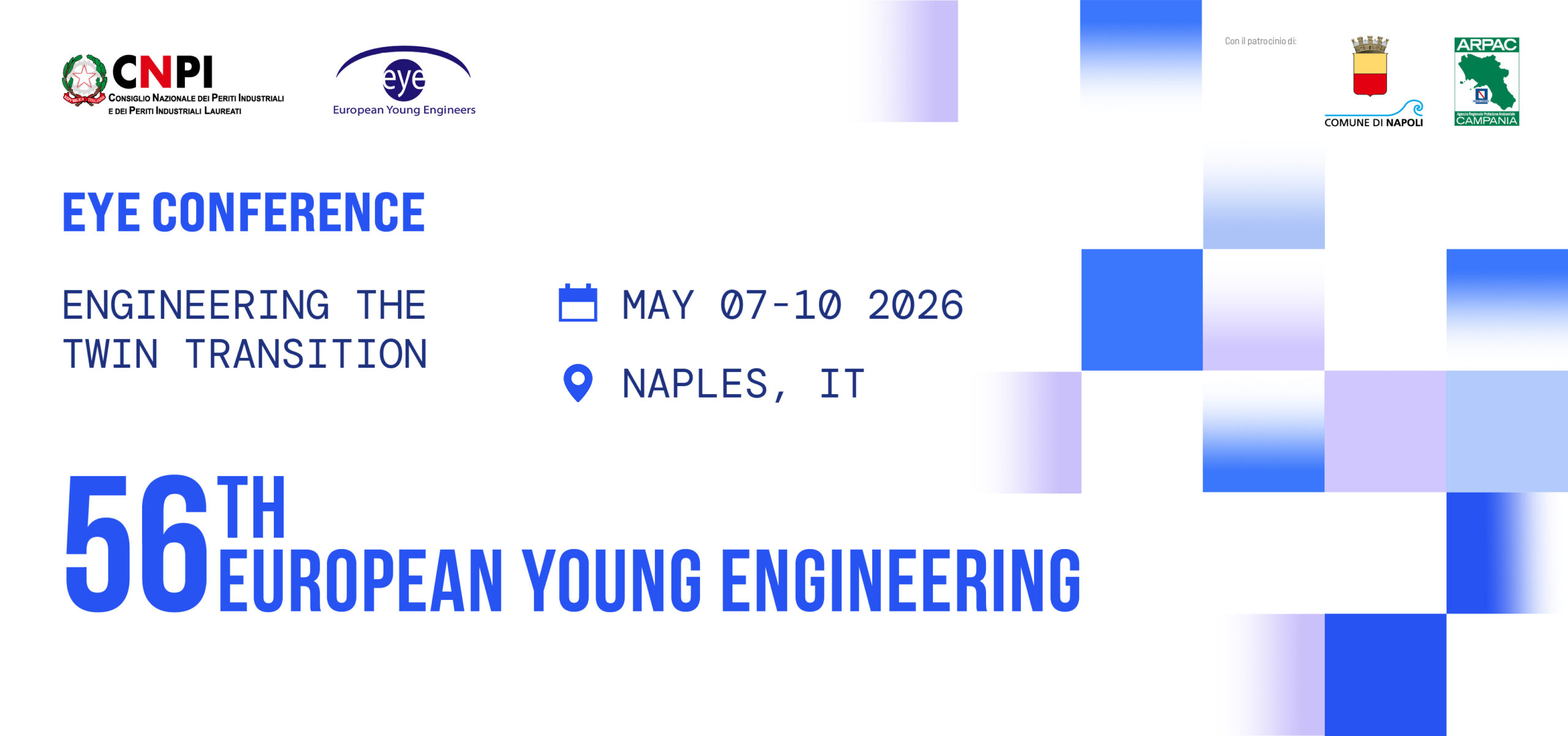 EYE Conference - 56th European Young Engineering - Engineering the Twin Transition - 7-10 May 2026, Naples